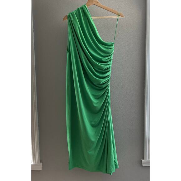 Ralph Lauren Emerald Draped Mini Dress - Picture 1 of 8